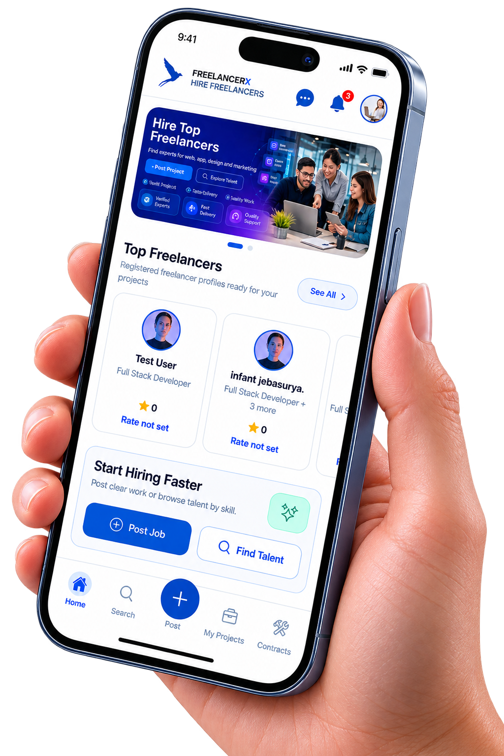 Scan and Download FreelancerX Mobile App